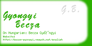 gyongyi becza business card